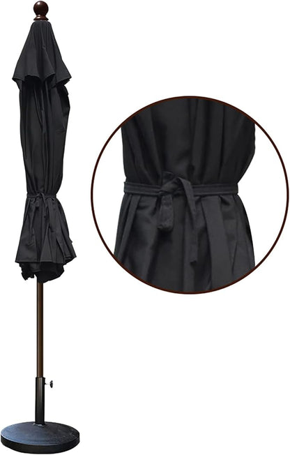 EliteShade USA 10-Year-Non-Fading 9Ft Market Patio Umbrella, UPF 50+ UV Protection Performance Sun Umbrella, Heavy Duty Commercial Grade Outdoor Table Umbrella with Crank & Tilt, Windproof Vented Top for Garden, Pool, Deck and Outdoor Playsets, Black