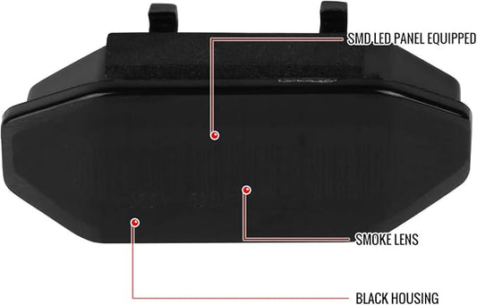 Carpartsinnovate Fits 2015-2017 Black Smoke LED Bumper Grille Marker Lights Lamps 6PC