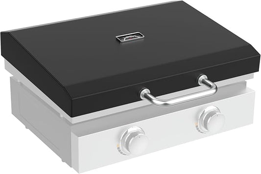 Upgraded Griddle Hinged Lid for 22" Blackstone 1666 1813 1833 1842 2144 1891 2203 2304 2271 1935 and More, Hard Cover Hood with Thermometer for Blackstone 22 Inch Griddle Accessories