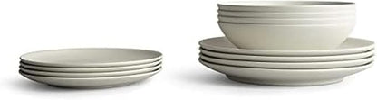 Year & Day Outdoor 12 Piece Plant Derived Dinnerware Set with Big Bowls, Dish Set for 4