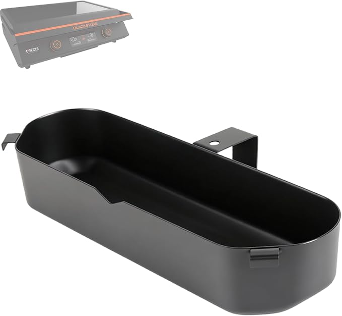 Grease Cup for Blackstone 22 Inch Electric Griddle, Grease Catcher Drip Pan Replacement for Blackstone 17" & 22" E-Series Griddle Models 8001, 8003, 8000, 8005, Heavy Duty Oil Grease Collection Tray