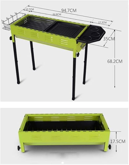 Portable Charcoal Grill BBQ Stove Charcoal Grill BBQ Outdoor Picnic Camping Patio Cooking Outdoor Portable Barbecue Grill BBQ Grill for Outdoor