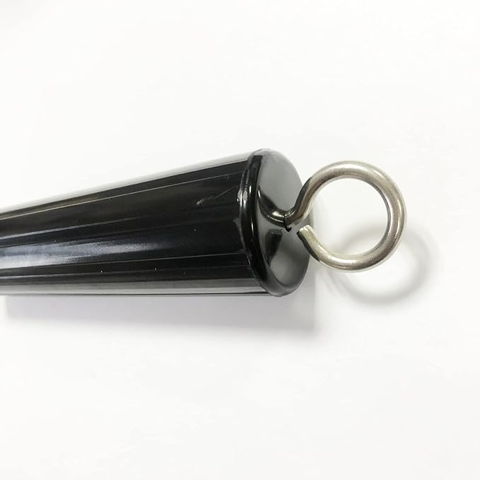 Premium Insulated Grill Rotisserie Spit Rod Handle with Ring, Thread Size M8, Fits: 5/16" 8mm Square Spit Rod