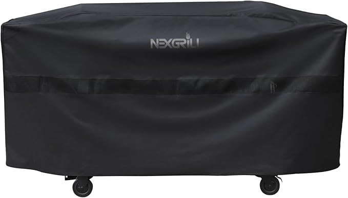Nexgrill 64 Inch Griddle Cover, Heavy Duty Water Resistant Flat Top Grill Cover with Adjustable Strap and Air Vent, All-Season Outdoor Barbecue Griddle Protection - 700-0786