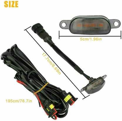 4PCS Front Grille LED Light Compatible with Automotive Motorcycle Parts Cherokee 2003 2021 Amber Running Lights Style Grill Car Lamps