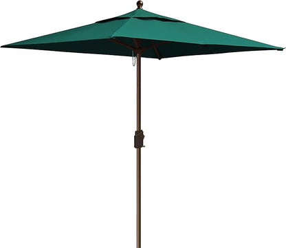 EliteShade USA 10-Year-Non-Fading 6x6Ft Square Market Patio Umbrella, UPF 50+ UV Protection Performance Sun Umbrella, Heavy Duty Commercial Grade Outdoor Table Umbrella with Crank, Windproof Vented Top for Garden, Pool, Deck and Outdoor Playsets, Fores...