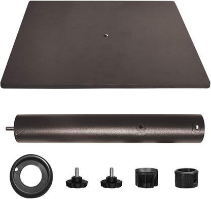EliteShade USA Up to 160 lbs Heavy Duty Square Umbrella Base, Steel Plate Patio Umbrella Stand Holder for Outdoor Market Garden or Patio Table, Bonus 18.5" Weight Sandbag (Sand Not Included), Bronze