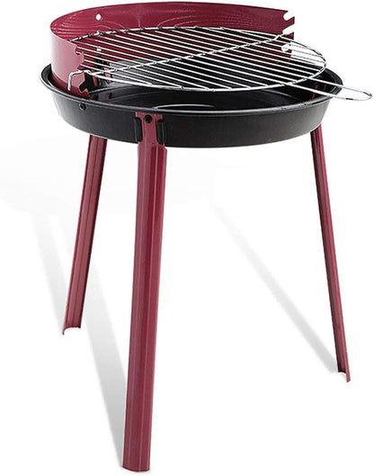 Portable Barbecue Charcoal Grill Stainless Steel Small Charcoal Grill Mini BBQ Tool Kits for Outdoor Cooking Camping Picnics Beach （Size: 38x49.5cm）
