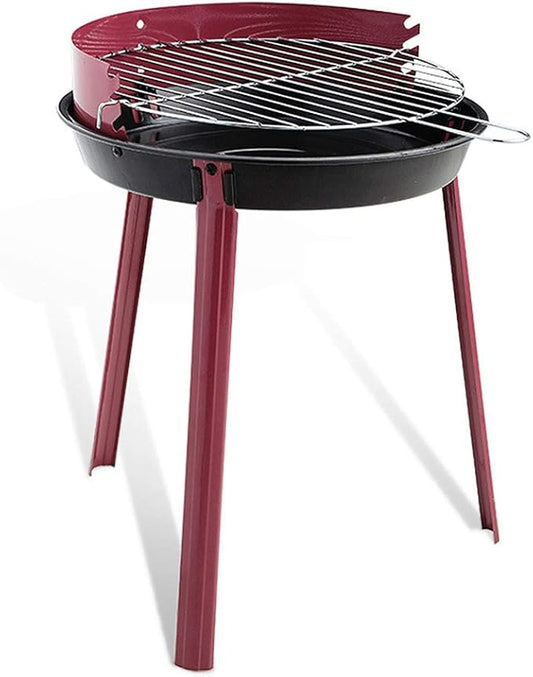 Portable Barbecue Charcoal Grill Stainless Steel Small Charcoal Grill Mini BBQ Tool Kits for Outdoor Cooking Camping Picnics Beach （Size: 38x49.5cm）