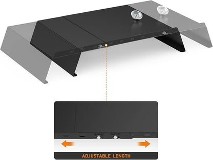 Skyflame Universal Metal Pizza Oven Kit | 20-30 inch Adjustable Width, Grill Top Pizza Oven Box, For Most Gas Grills, Pellet Grill Conversion Kit