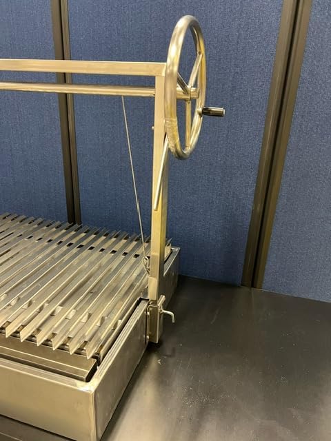 Santa Maria Grill Built in BBQ Cooking Grill -Argentine Barbecue V grate adjustable height- 36 by 26 inch