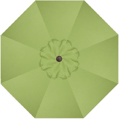 Treasure Garden Deluxe Crank-Tilt 9-FT Octagon Market Umbrella - Outdoor Patio, Deck, Pool, Backyard Stand Alone Umbrella - Heavy Duty w/Bronze Frame & Obravia Fabric (Kiwi)