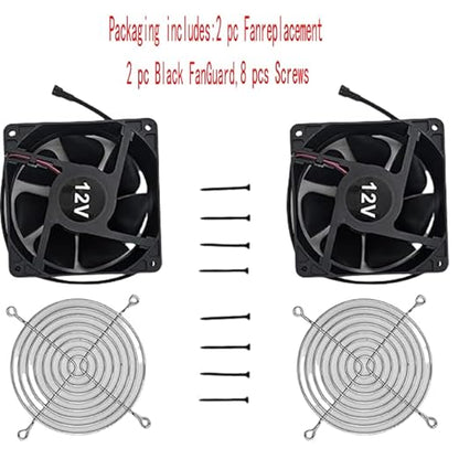 （2 Pack） Replacement Fan Kit 9904190040 for Masterbuilt Gravity Series 560/800/1050 XL Digital Charcoal Grill+Smoking Machine, Compatible with Masterbuilt MB20041020, MB20040221