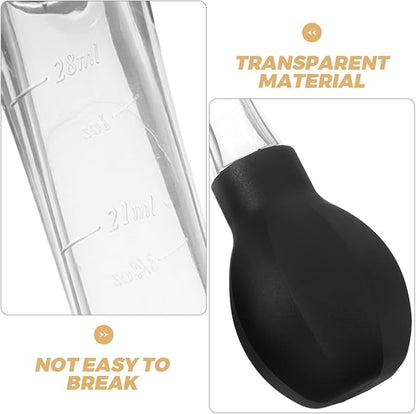 PRETYZOOM Turkey Baster 11.53In Rubber Bulb & Cleaning Brush – Leakproof Liquid Transfer for Roasting, BBQ Basting & Baking, Compact for Kitchen & Outdoor Grill