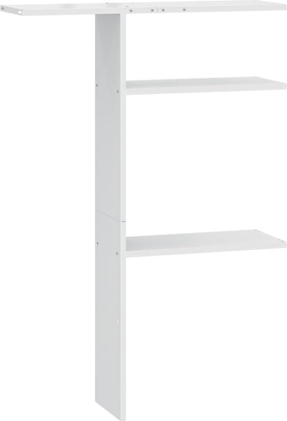 YITAHOME 60cuft Vertical Storage Shed Shelf, Weatherproof Metal Shelf for 60 cu ft Tool Cabinet, Ideal for Outdoor Use, Easy Assembly,45.6" L X 13.2" W X 69" H, White