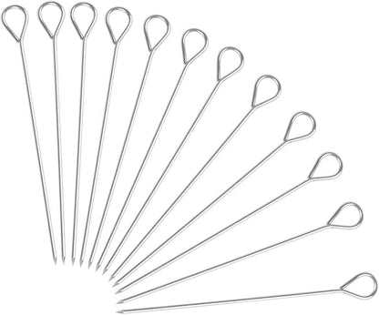 Turkey Lacers for Trussing Turkey,6 inches Stainless Steel metal skewers,Set of 12