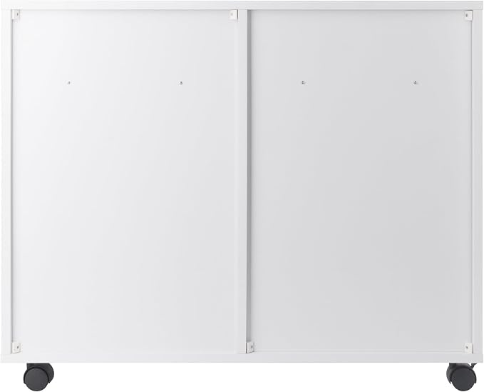 Winsome Halifax Tall Mobile Storage Cabinet, White, 2 Door 4 Drawer | Stylish & Functional Home Storage Cabinet for Filing, Kitchen Organization, Moveable Furniture for Office, Apartments