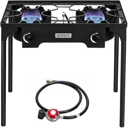 ROVSUN 2/3 Burner Outdoor Propane Gas Stove High Pressure Stand Cooker for Backyard Cooking Camping Home Brewing Canning Turkey Frying