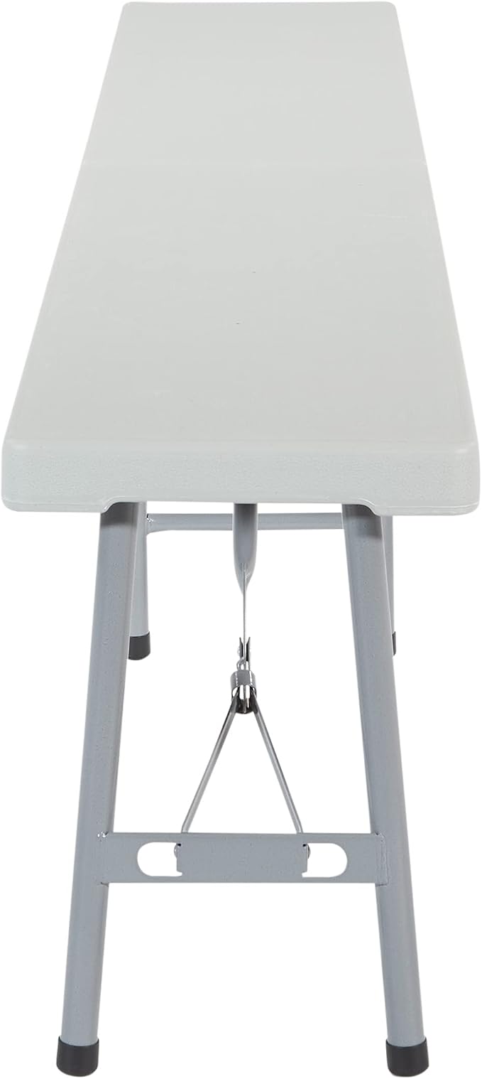 Office Star Resin Furniture for Indoor or Outdoor Use, Single, Fold in Half 6 Foot Bench
