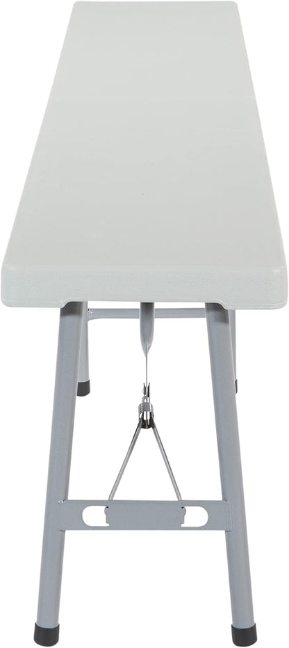 Office Star Resin Furniture for Indoor or Outdoor Use, Single, Fold in Half 6 Foot Bench