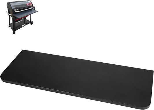 Utheer Folding Front Shelf for Weber Searwood 600 XL Pellet Grill, 35" x 12.5" Heavy-Duty Steel BBQ Prep Table, 60 LB Load, Space-Saving Front Grill Shelf, Heavy-Duty Weber Searwood XL 600 Accessories