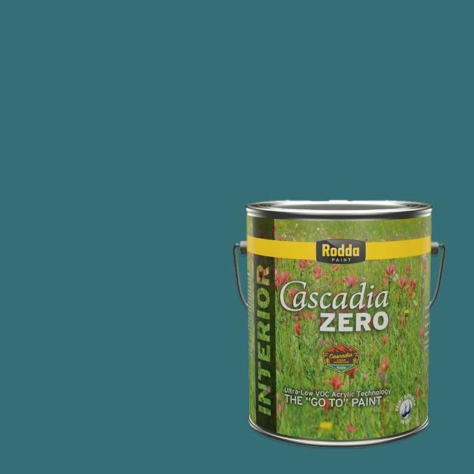 Rodda Paint CASCADIA ZERO Interior Flat Paint & Primer in One, 1-Gallon, Blue Period