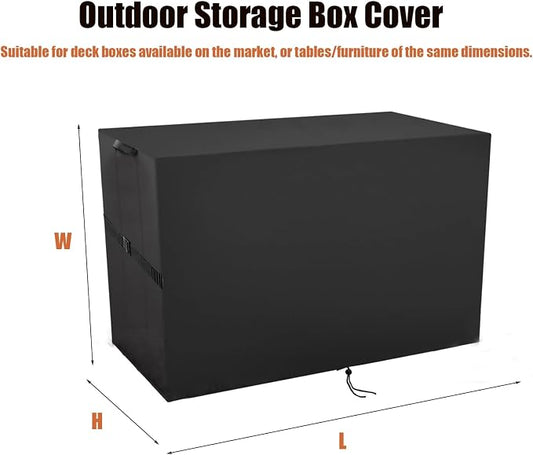 Outdoor Storage Box Cover，Waterproof Resin Storage Bin Cover Deck Box Covers-34.5"L x 10"W x 29"H