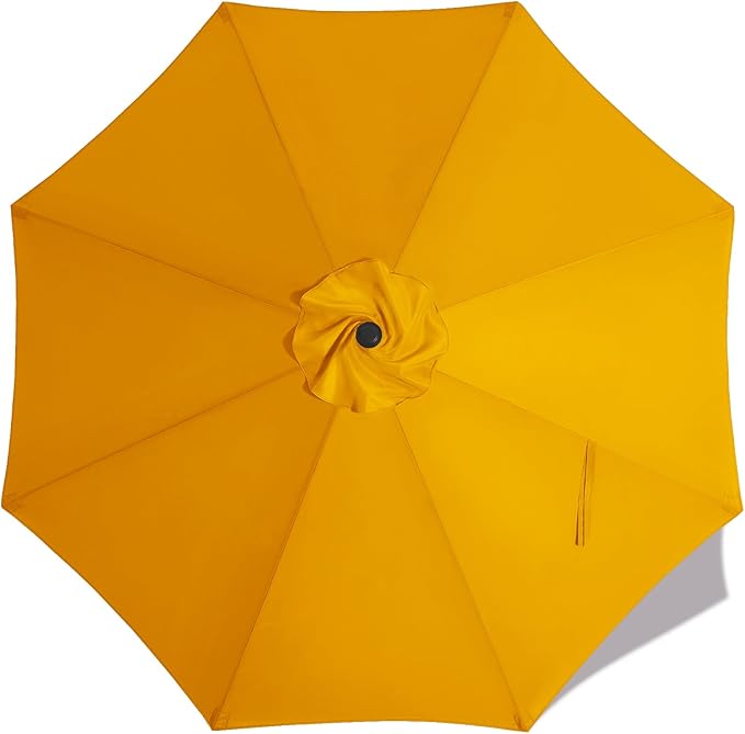 MASTERCANOPY Patio Umbrella 10 ft Replacement Canopy for 8 Ribs-Gold Canopy Only