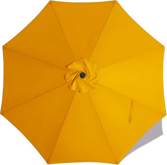 MASTERCANOPY Patio Umbrella 10 ft Replacement Canopy for 8 Ribs-Gold Canopy Only