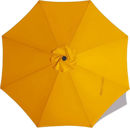 MASTERCANOPY Patio Umbrella 9 ft Replacement Canopy for 8 Ribs-Gold Canopy Only