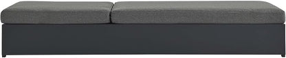 Modway Tahoe Aluminum Outdoor Chaise Lounge in Gray Charcoal with Weather-Resistant Cushions, Perfect Patio Sunbed or Recliner Chair for Pool Furniture