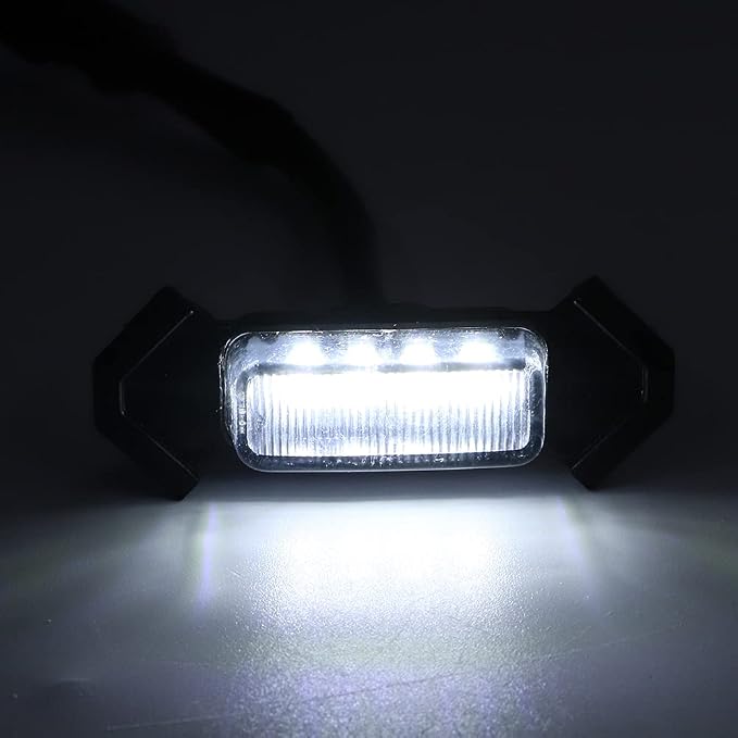 LED Grille Light for 2016-2020, 4pcs Front Grille Lights Black Lens White Light, ABS, with High Brightness (White Case)