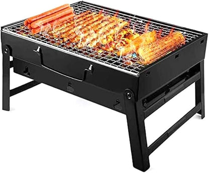 Portable Barbecue Charcoal Grill Stainless Steel Small Mini BBQ Tool Kits for Outdoor Cooking Camping
