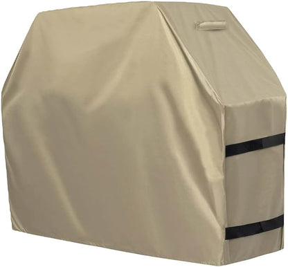 OutdoorLines Waterproof Heavy Duty BBQ Grill Cover - Universal Barbecue Grill Covers UV Resistant Barbeque Gas Grill Cover for Outdoor Outside Grill, 72L x 26W x 51H Inch, Camel