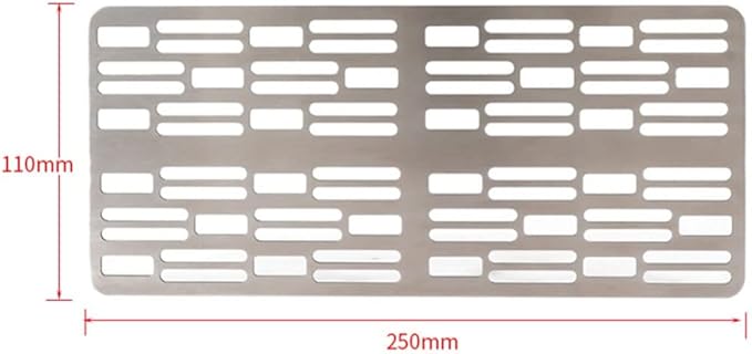 Portable Charcoal Grill Camping BBQ Grill Outdoor Barbecue Grill Stainless Steel Grid Plate for Camping BBQ Grills, Charcoal Grills BBQ,250 * 110 * 2Mm-D