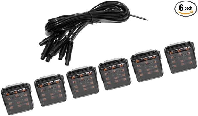 LED Grille Lights with Wiring Harness, 12 LED Grille Lights, Compatible with Toyota Land Cruiser Prado LC250 J250 2024–2025, 1 Set (1 to 6)