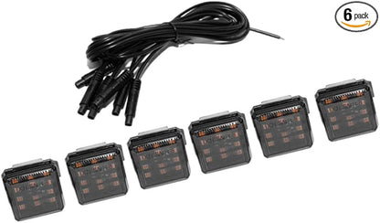 LED Grille Lights with Wiring Harness, 12 LED Grille Lights, Compatible with Toyota Land Cruiser Prado LC250 J250 2024–2025, 1 Set (1 to 6)