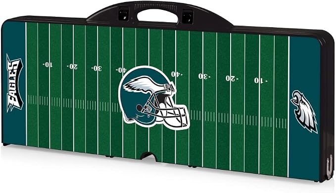 Picnic TIME NFL Football Field Folding Picnic Table, Camping Table, Outdoor Table with Umbrella Hole