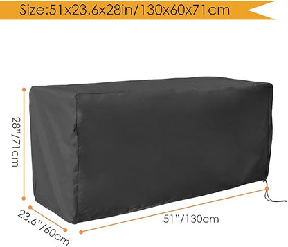 Deck Box Cover Waterproof Heavy Duty Patio Ottoman Cover All Weather Protection Outdoor Large Deck Cover Rectangular for Keter Suncast Lifetime