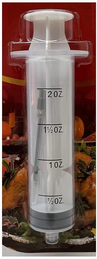 Large Meat Marinade Injector Syringe with 2 Ounce Capacity Barrel