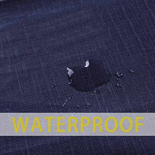 sancua Waterproof Rectangle Vinyl Tablecloth Table Cloth 60x84 Inch, Navy | 100% Oil Spill Proof, PVC Material, Wipe Clean Table Cover for Dining Tables, Buffet Parties and Camping
