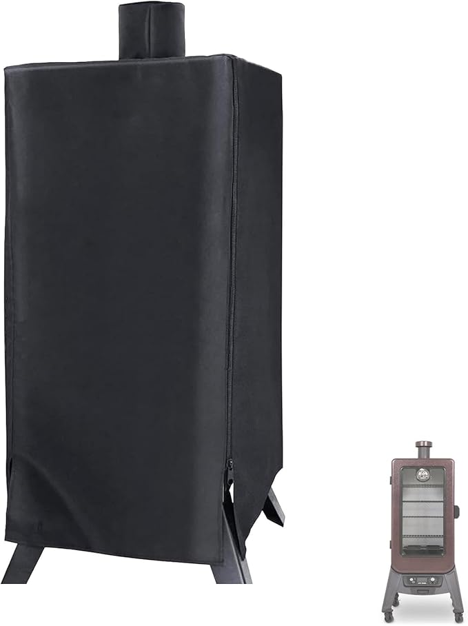 Smoker Cover for Pit Boss 3 Series Vertical Grill, 73351 Pellet Cover for Pit Boss PBV3G1 PBV3P1 PBV3D1 Vertical Smoker Covers, 600D Waterproof Smoker Cover with Zipper, PBV3G1 Smoker Covers