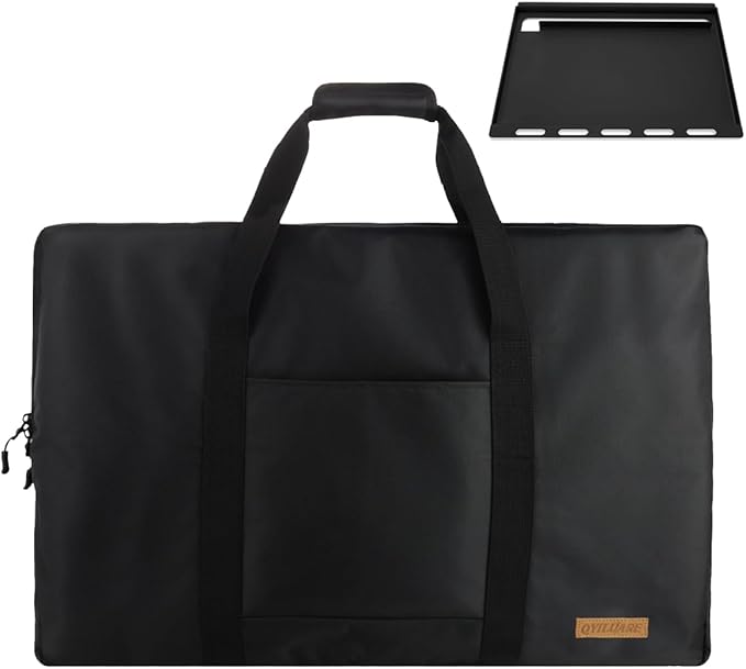Heavy Duty 1680D Full-Size Griddle Carry Bag Compatible with Weber Spirit 300 Series, Weber Genesis 300 Series, Blackstone and Camp Chef Griddle Top 27" L x 2" W x 19" H