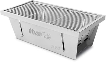 LANTAO stainless steel bbq grill field folding outdoor barbecue charcoal portable barbecue rack
