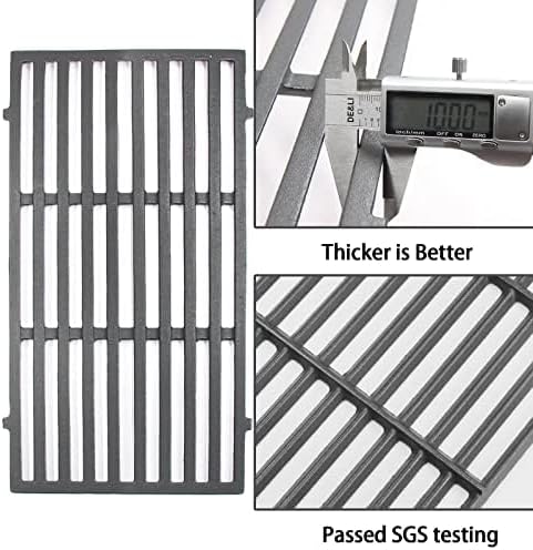 Hongso 18 7/8" x 9 15/16" Grill Grates for Perfect Flame 3019L 3019L-NG 3019L-LPG, Kitchen Aid 720-0745B 720-0745 730-0745 720-0745A, Nexgrill 720-0745, 720-0745A Gas Models, Part Number 13000382A0