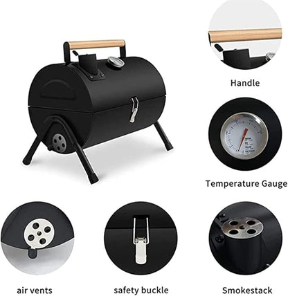 Camping Barbecue Grill Portable Charcoal Grill Stainless Steel Tabletop BBQ Grill for Outdoor Cooking Picnic Barbecue Charcoal Grill