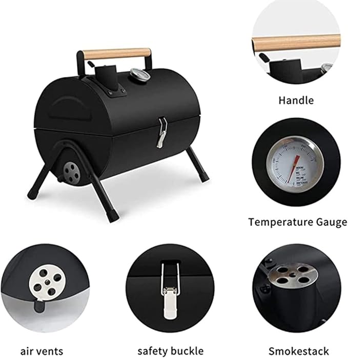 Charcoal Grill Portable Charcoal Grill Stainless Steel Tabletop BBQ Grill for Outdoor Cooking Picnic BBQ Grill