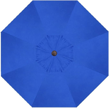 Treasure Garden 9-Foot (Model 810) Deluxe Auto-Tilt Market Umbrella with Bronze Frame and Obravia2 Fabric: Cobalt
