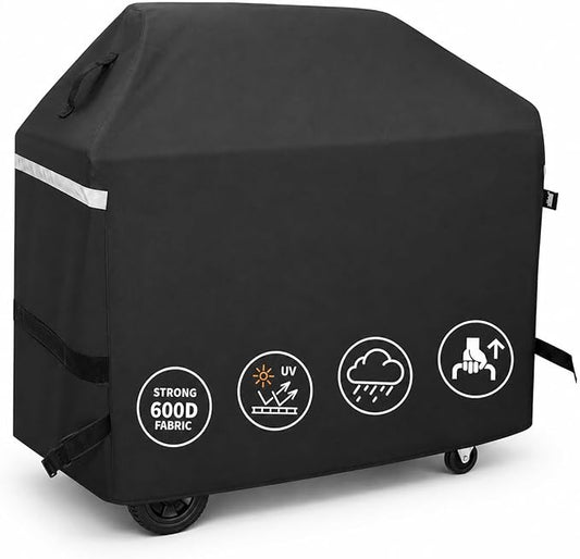 Hisencn 57 inch Grill Cover for Dyna Glo 5 Burner dgf510sbp, dgf510pbp-d, dge530bsp-d, Heavy Duty Waterproof Outdoor BBQ Cover for Dyna Glo Premium Grill, All Weather Protection, Fade and UV Resistant