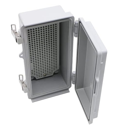 Electrical Waterproof Custom Junction Box, Outdoor Hinged Clear Cover Stainless Steel Buckles, Plastic Enclosure Weatherproof Box IP67 Case 7.9 * 3.9 * 2.8(200×100×70mm)